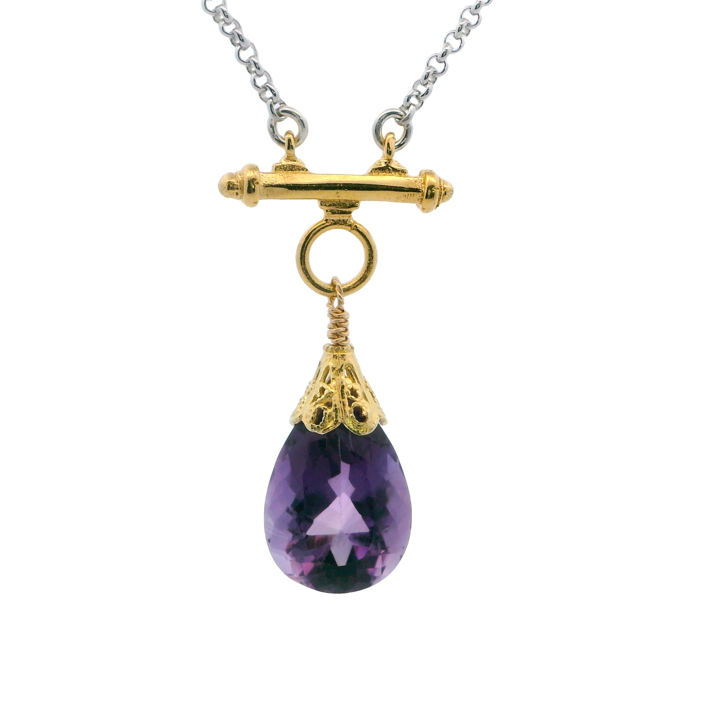 Anatoli Collection Vermeil Amethyst Necklace