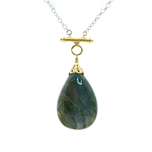 Anatoli Collection Vermeil Sterling Silver Labradorite Necklace