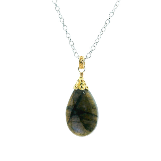 Anatoli Collection Vermeil Sterling Silver Labradorite Necklace