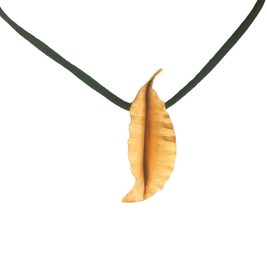 Vitrice McMurry Hammered Leaf Necklace (Lg)