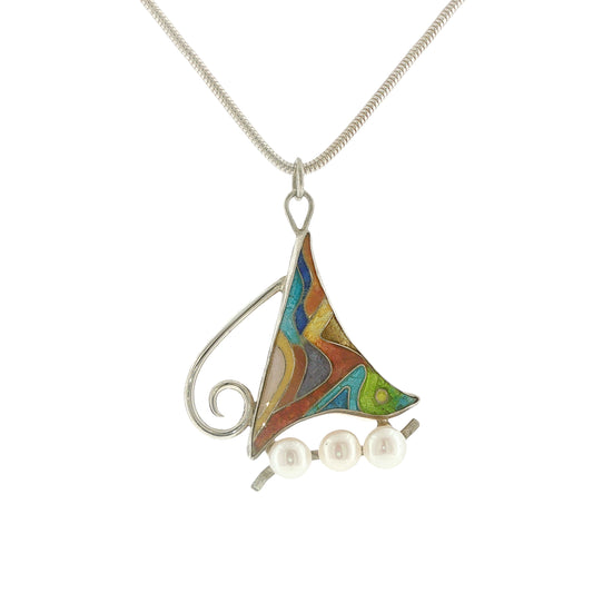 Vitrice McMurry Jewelry Sterling Silver Cloisonne Pendant