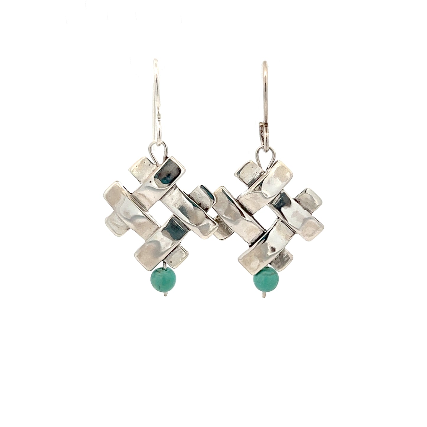 Vitrice McMurry Sterling Silver "Criss-Cross" Turquoise Earrings