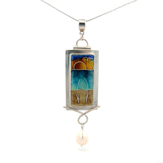 Vitrice McMurry Jewelry Sterling Silver Cloisonne Pendant