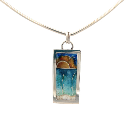 Vitrice McMurry Jewelry Sterling Silver Cloisonne Pendant