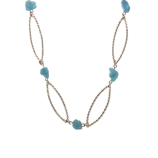 Vitrice McMurry Sterling Aquamarine Necklace