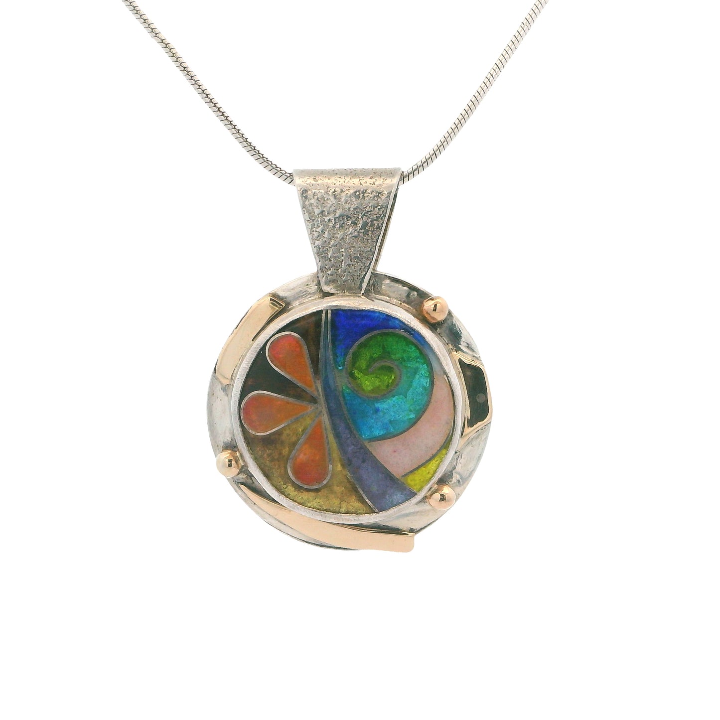 Vitrice McMurry Jewelry Sterling Silver Cloisonne Pendant