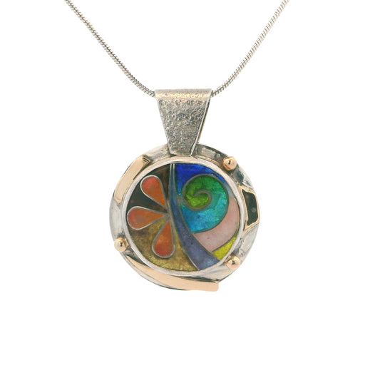 Vitrice McMurry Jewelry Sterling Silver Cloisonne Pendant