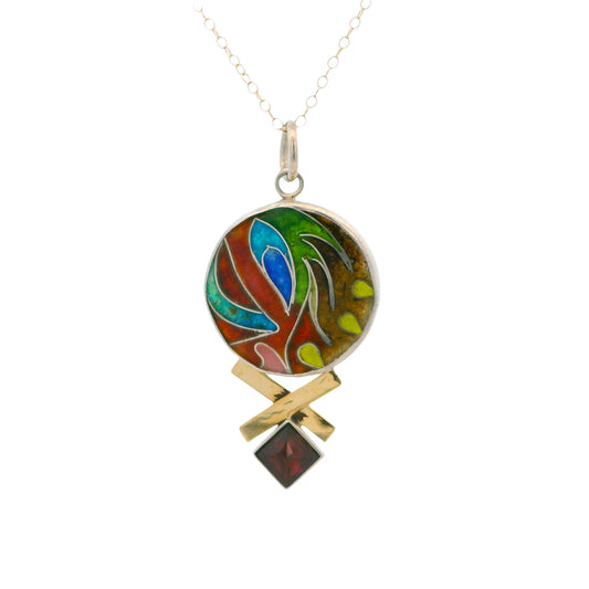 Vitrice McMurry Jewelry Sterling Silver Cloisonne Pendant