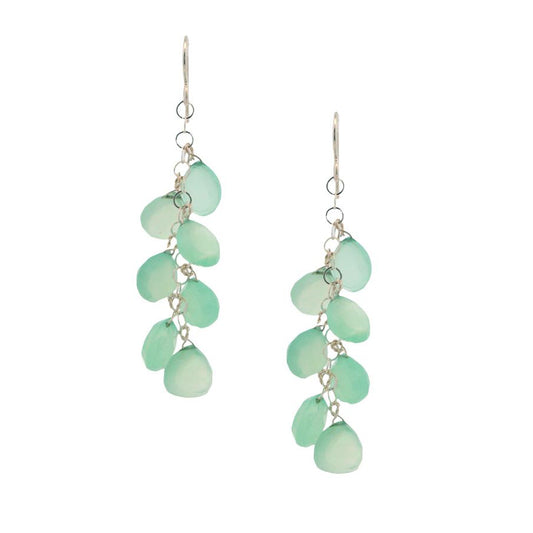 Vitrice McMurry Sterling Chalcedony Dangle Earrings