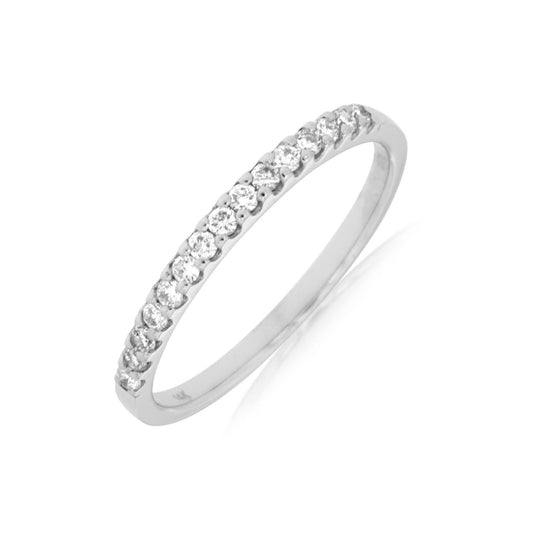 14K White Gold 0.25CT Diamond Band