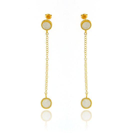 Mysterium Collection Vermeil Chain Dot Drop Earrings