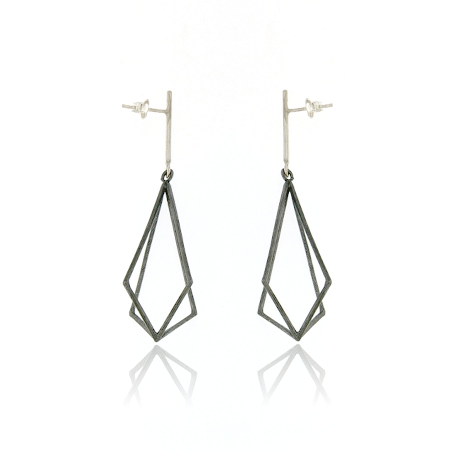 Mysterium Collection Oxidized Sterling Kite Earrings