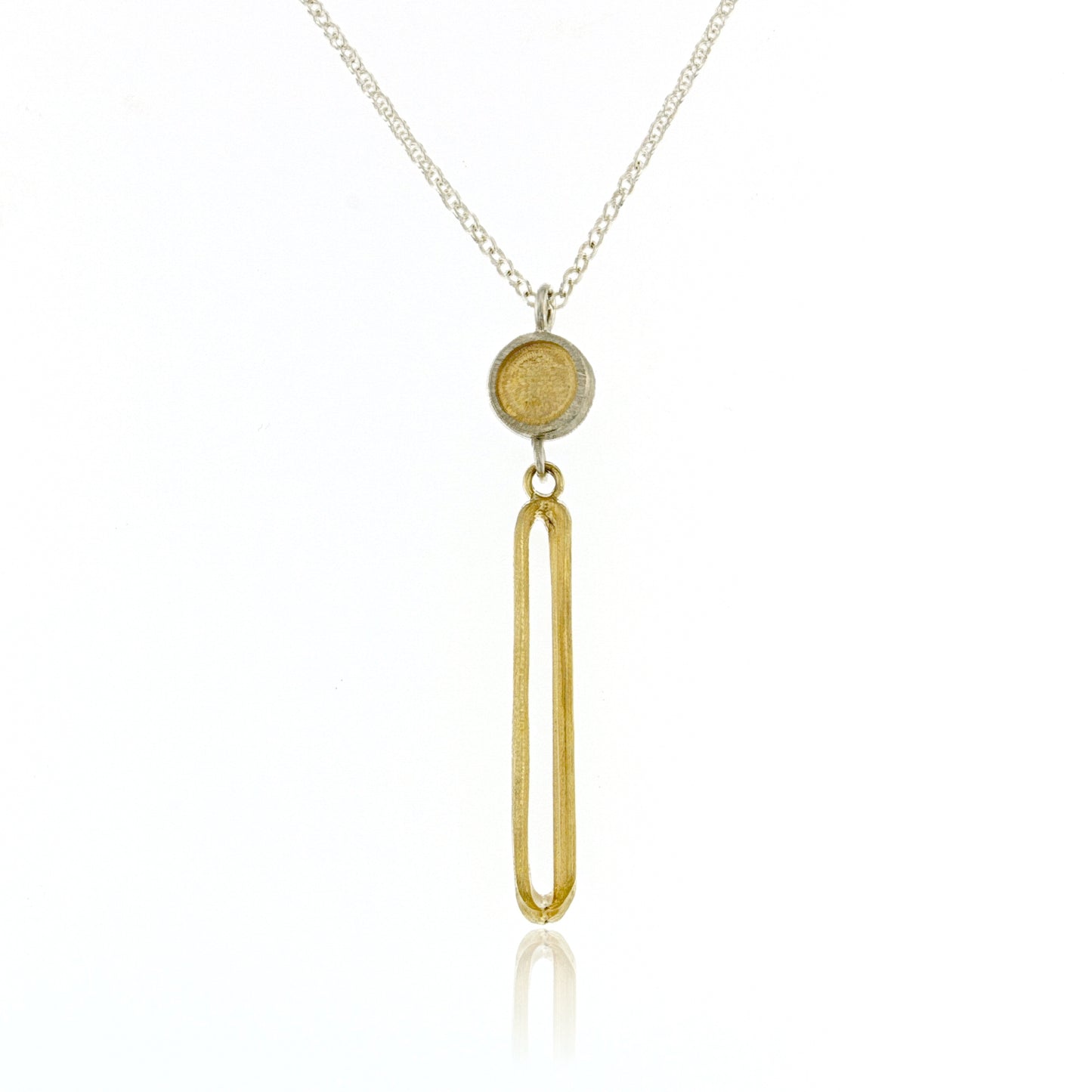 Mysterium Collection Sterling & Vermeil Oval & Dot Necklace