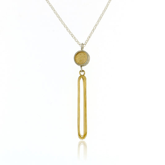 Mysterium Collection Sterling & Vermeil Oval & Dot Necklace