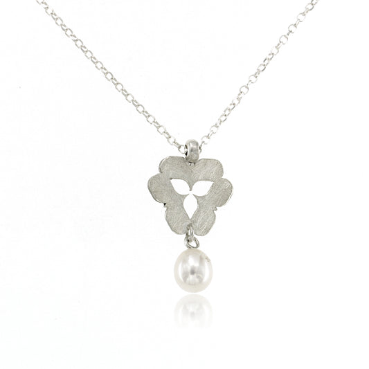 Mysterium Collection Sterling Silver Pearl Flower Pendant