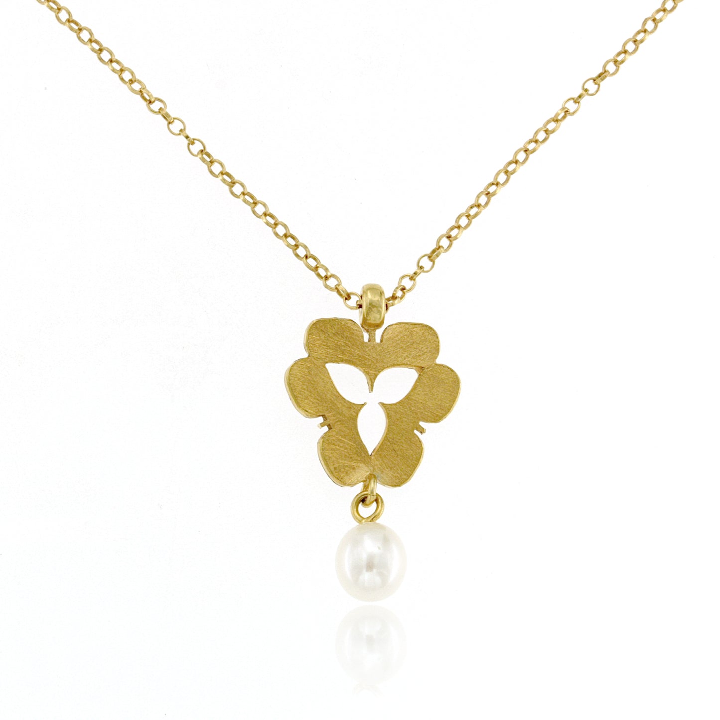 Mysterium Collection Vermeil Pearl Flower Pendant