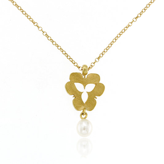 Mysterium Collection Vermeil Pearl Flower Pendant