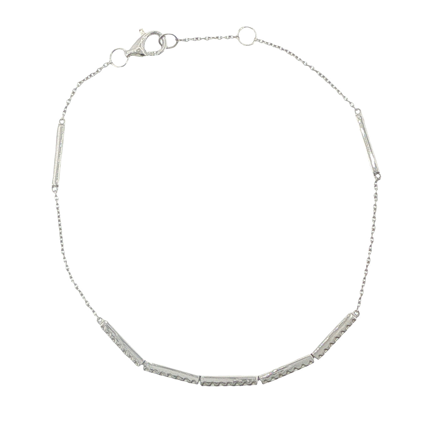 14K White Gold Diamond Bracelet