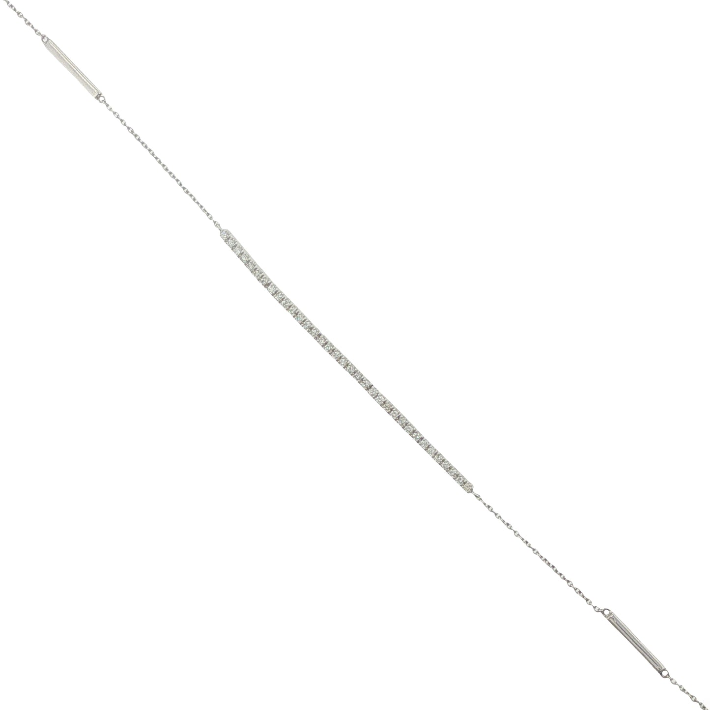 14K White Gold Diamond Bracelet