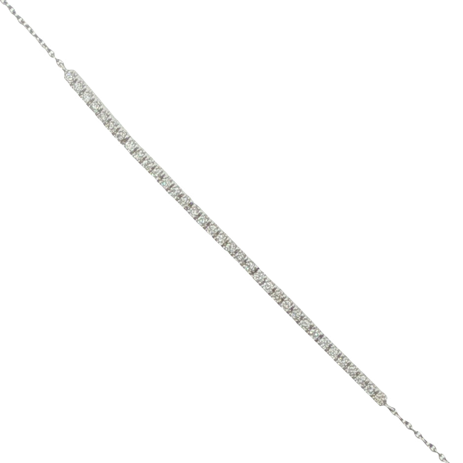 14K White Gold Diamond Bracelet