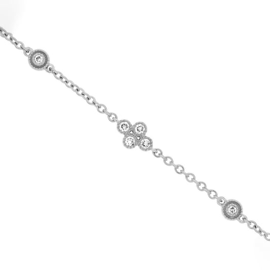 14K White Gold Diamond Bracelet