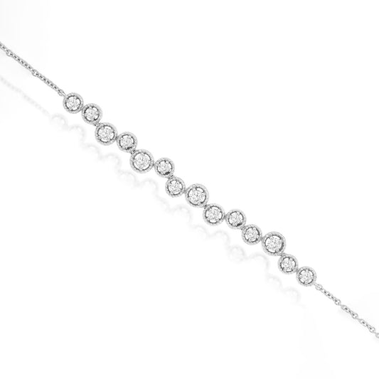 14K White Gold Diamond Bracelet