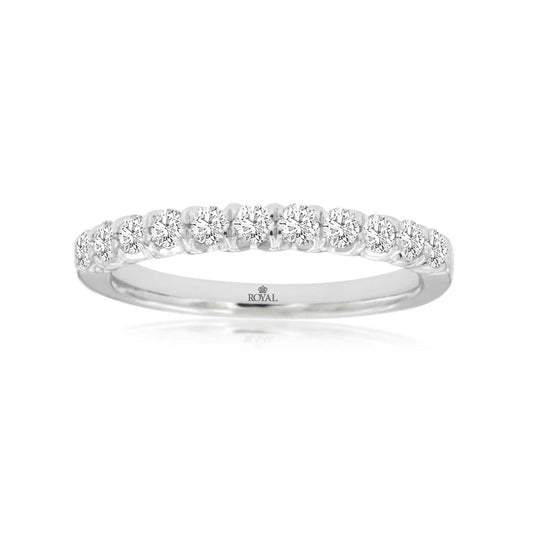 14K White Gold 0.50CT Diamond Band