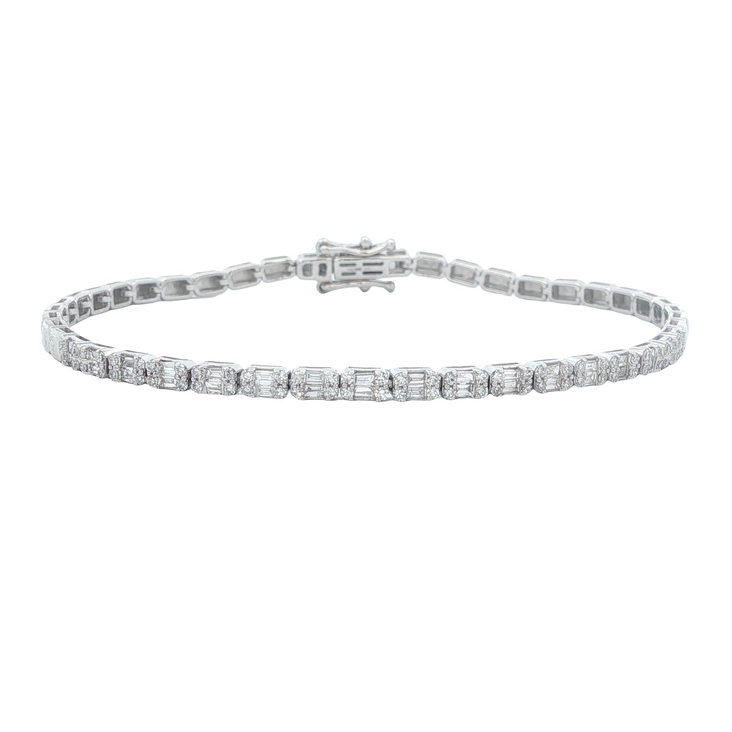 14K White Gold 0.73ct Diamond Bracelet