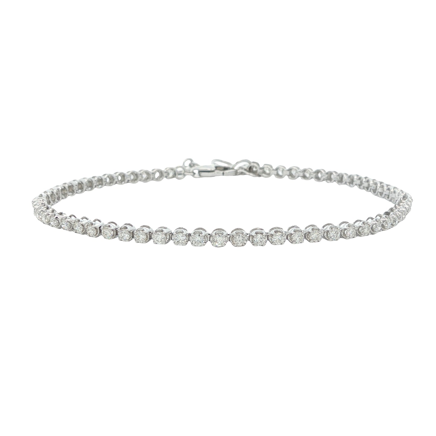 14K White Gold 1.10CT Diamond Bracelet