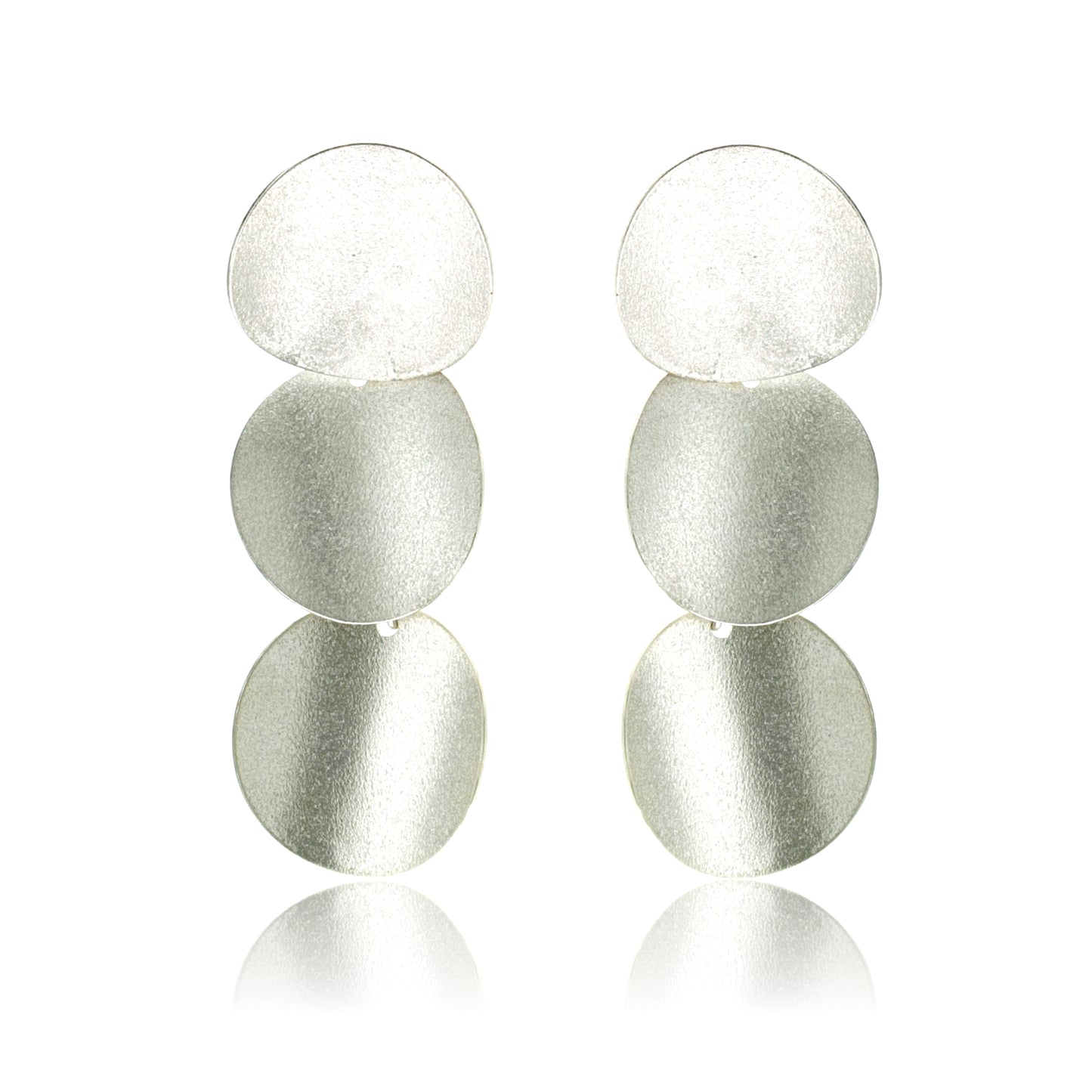 Mysterium Collection Triple Curved Disc Earrings (lg)