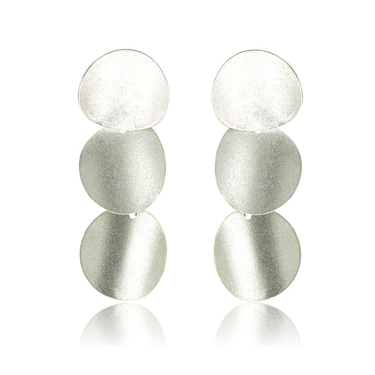 Mysterium Collection Triple Curved Disc Earrings (lg)
