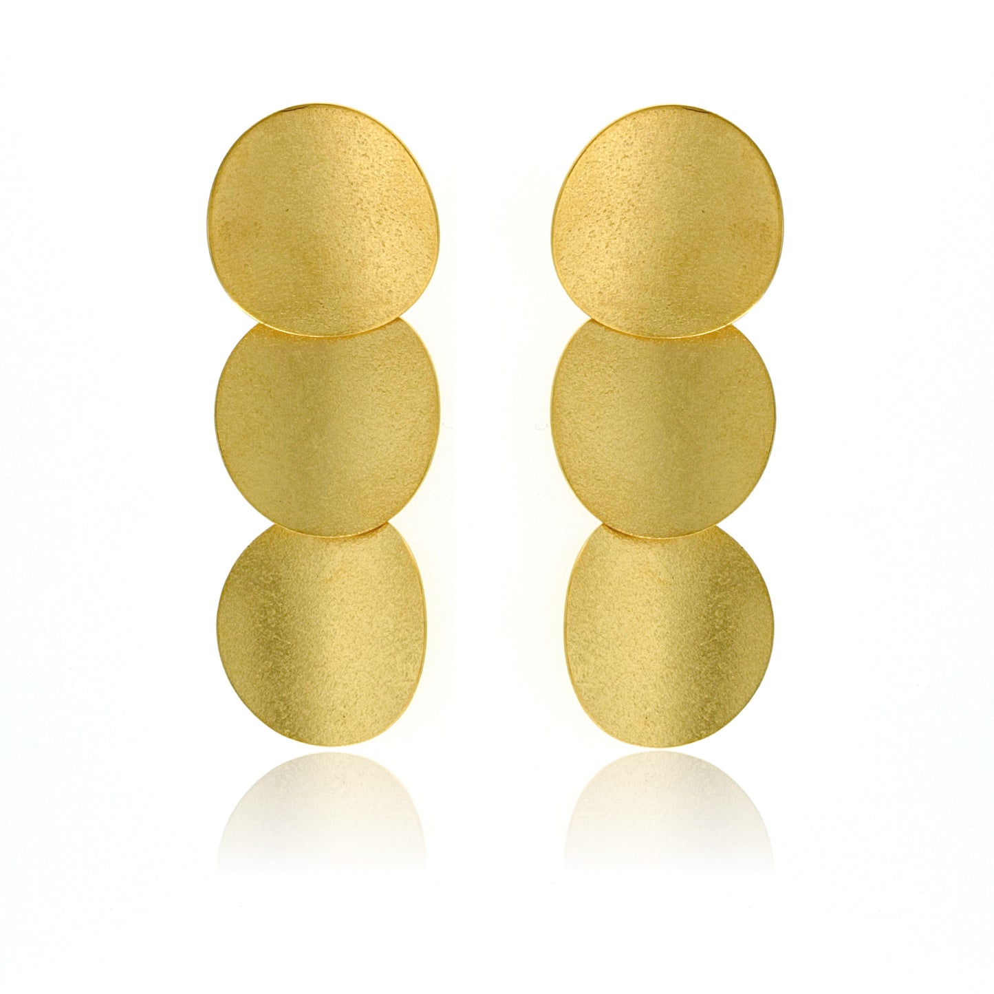 Mysterium Collection Triple Curved Disc Earrings (lg)