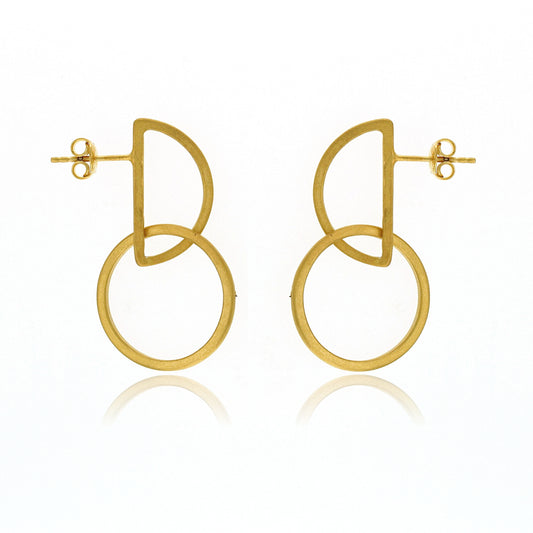 Mysterium Collection Circle Crescent Earrings