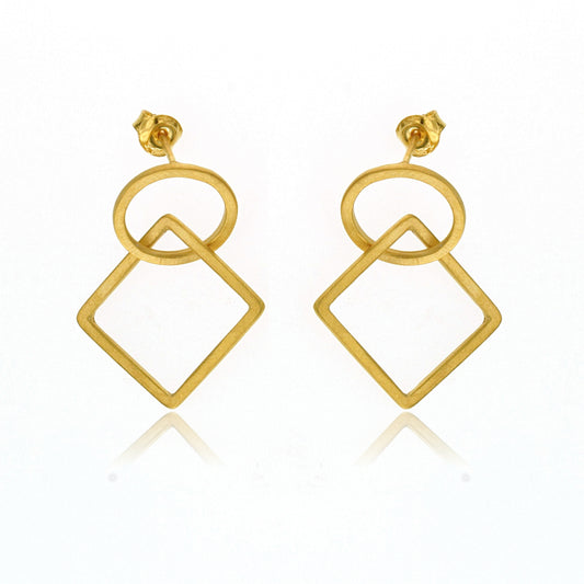 Mysterium Collection Circle Square Earrings