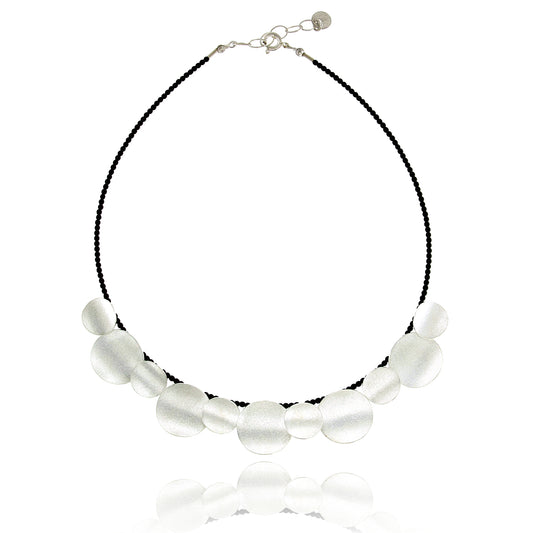Mysterium Collection Curved Disc Onyx Necklace