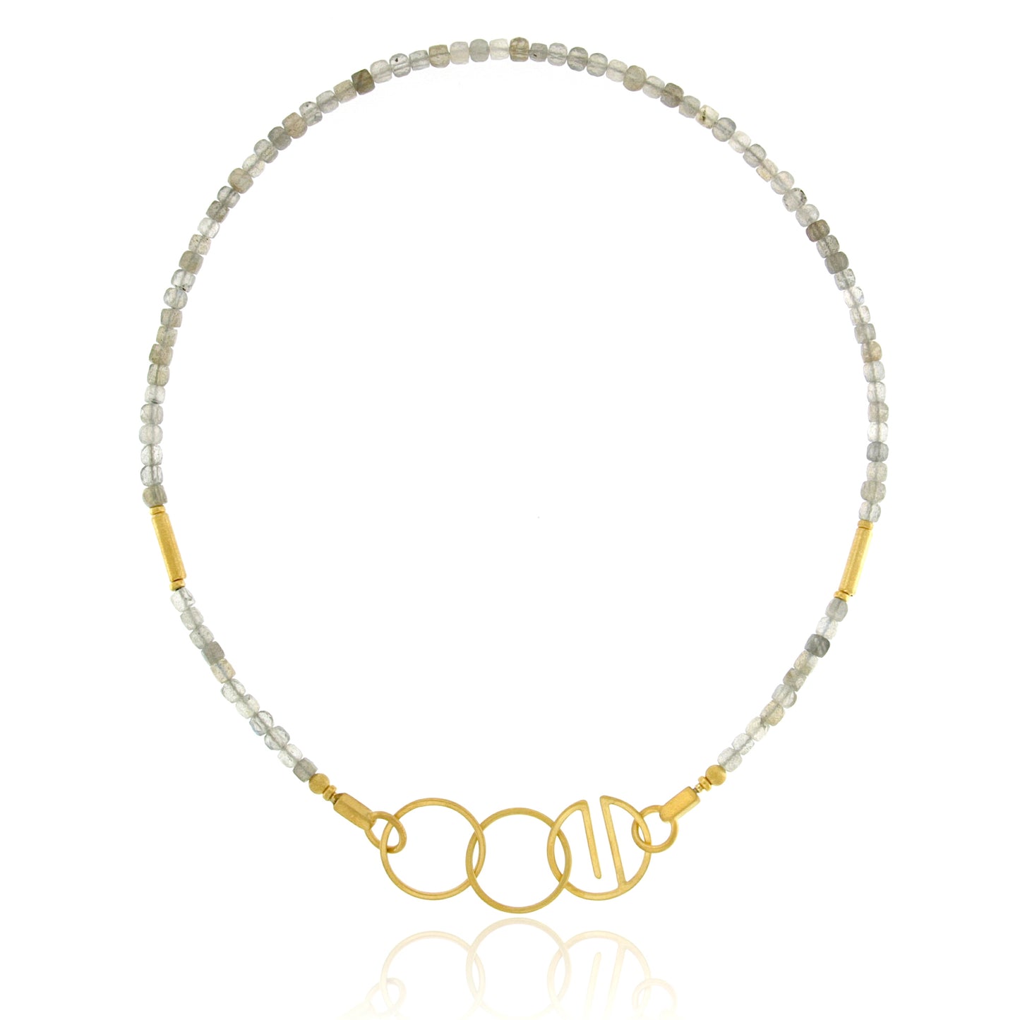 Mysterium Collection Circles Labradorite Necklace