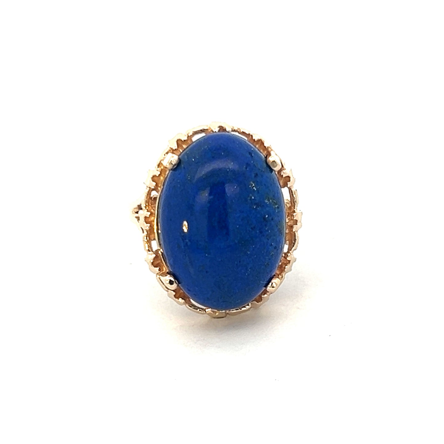 Vintage 14K Yellow Gold Lapis Lazuli Ring