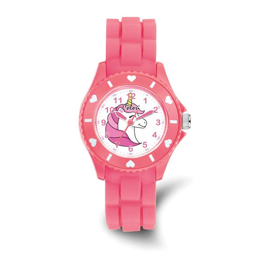 Kids 30mm Pink Unicorn Dial Watch