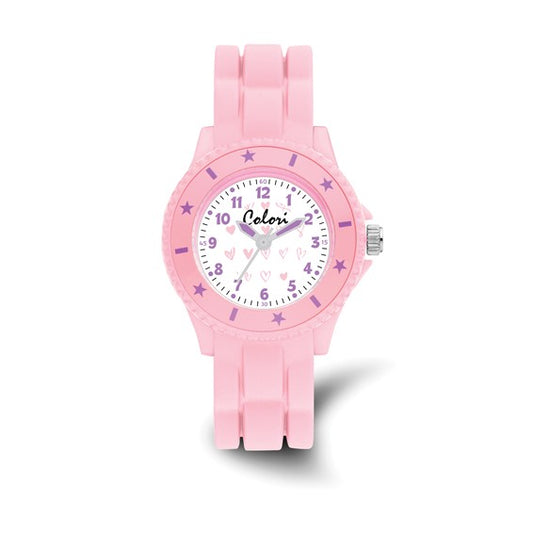 Kids 30mm Pink Heart Dial Watch
