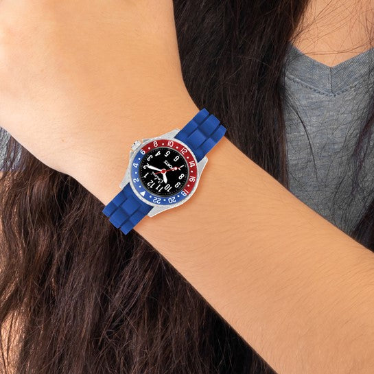 Kids 30mm Blue, Red & Black Sports Dial Watch