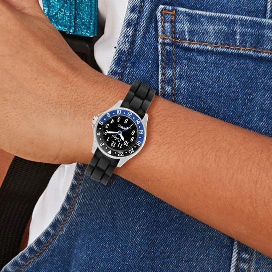 Kids 30mm Blue & Black Sports Dial Watch