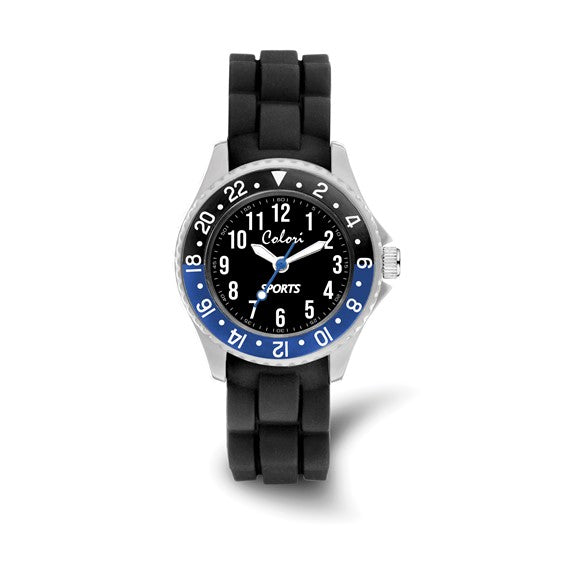 Kids 30mm Blue & Black Sports Dial Watch