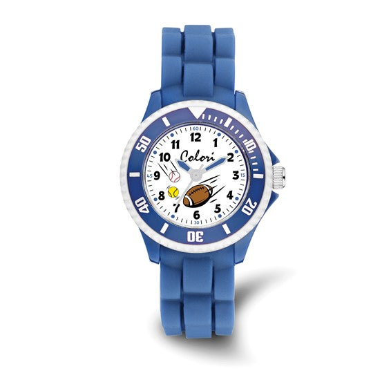 Kids 30mm Blue Sports Dial Watch