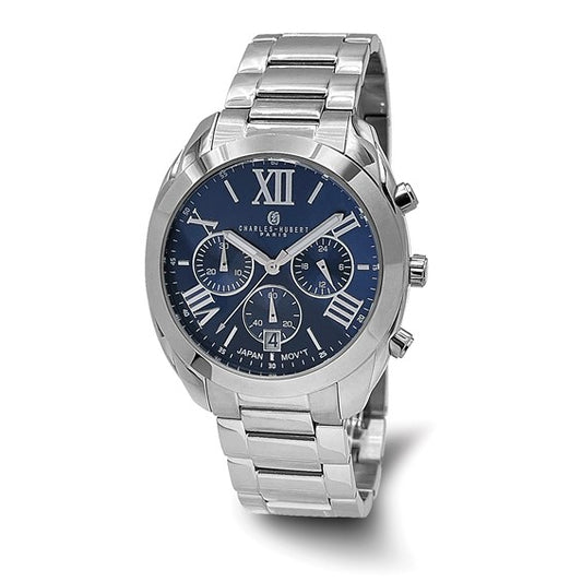 Charles-Hubert 40mm Stainless Steel Chronograph Quartz Watch