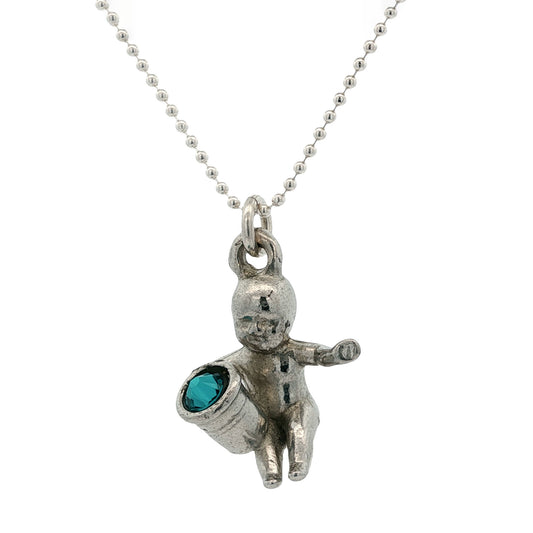 Molly McNamara Collection Birthstone Snoball King Cake Baby Necklace (Dec)