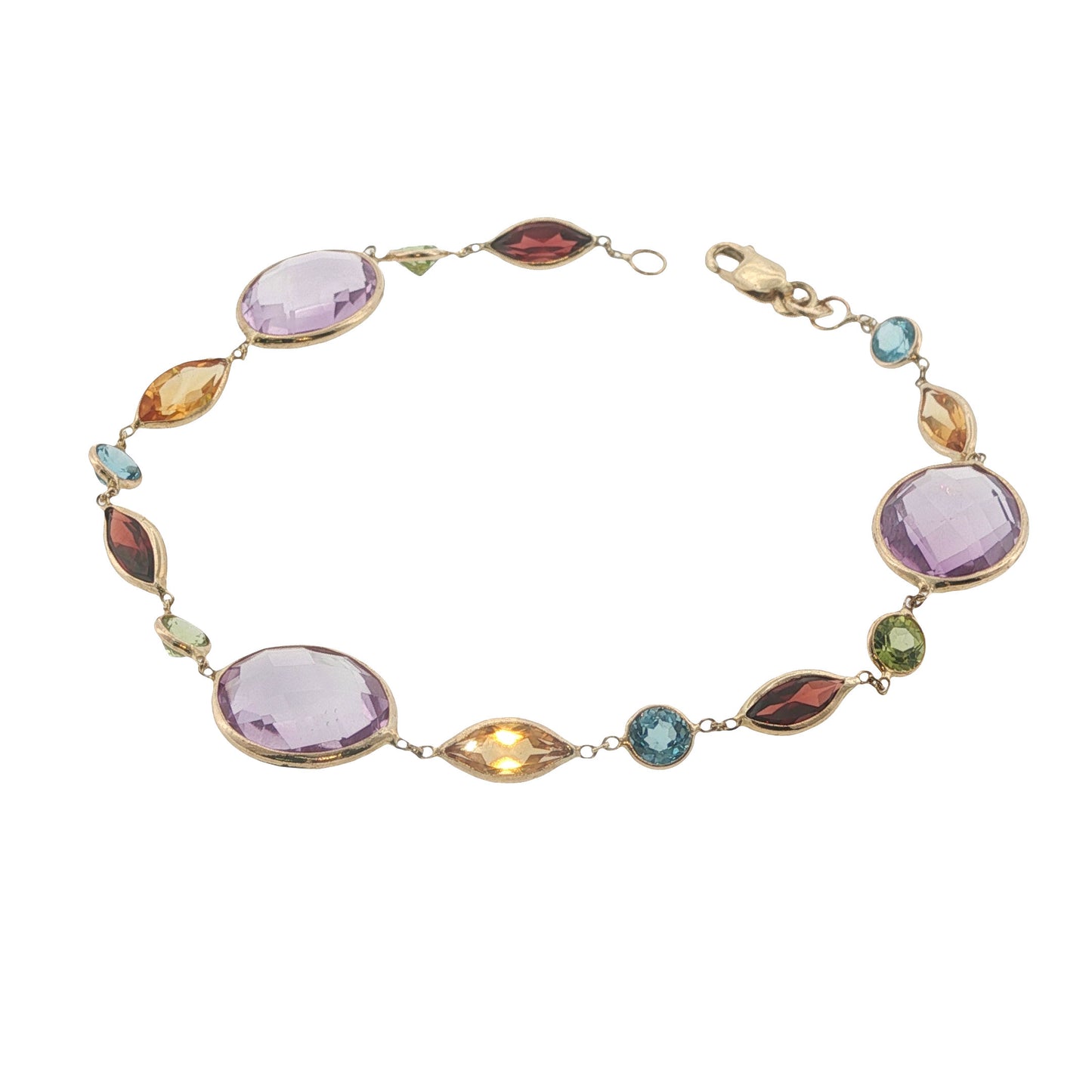 14K Yellow Gold Semi Precious Bracelet