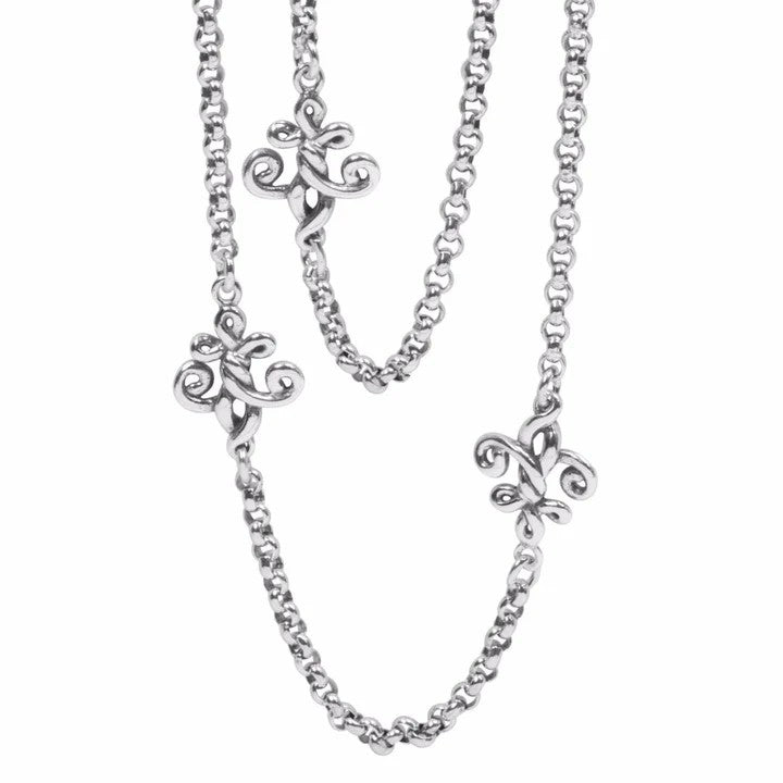 Cristy Cali Fleur de Love Knot Long Chain Necklace