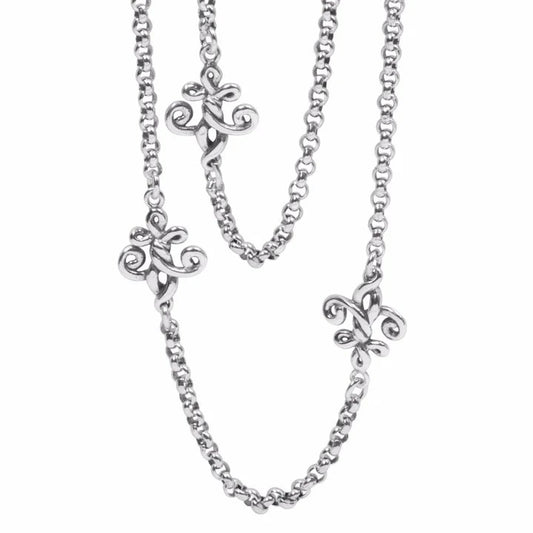 Cristy Cali Fleur de Love Knot Long Chain Necklace