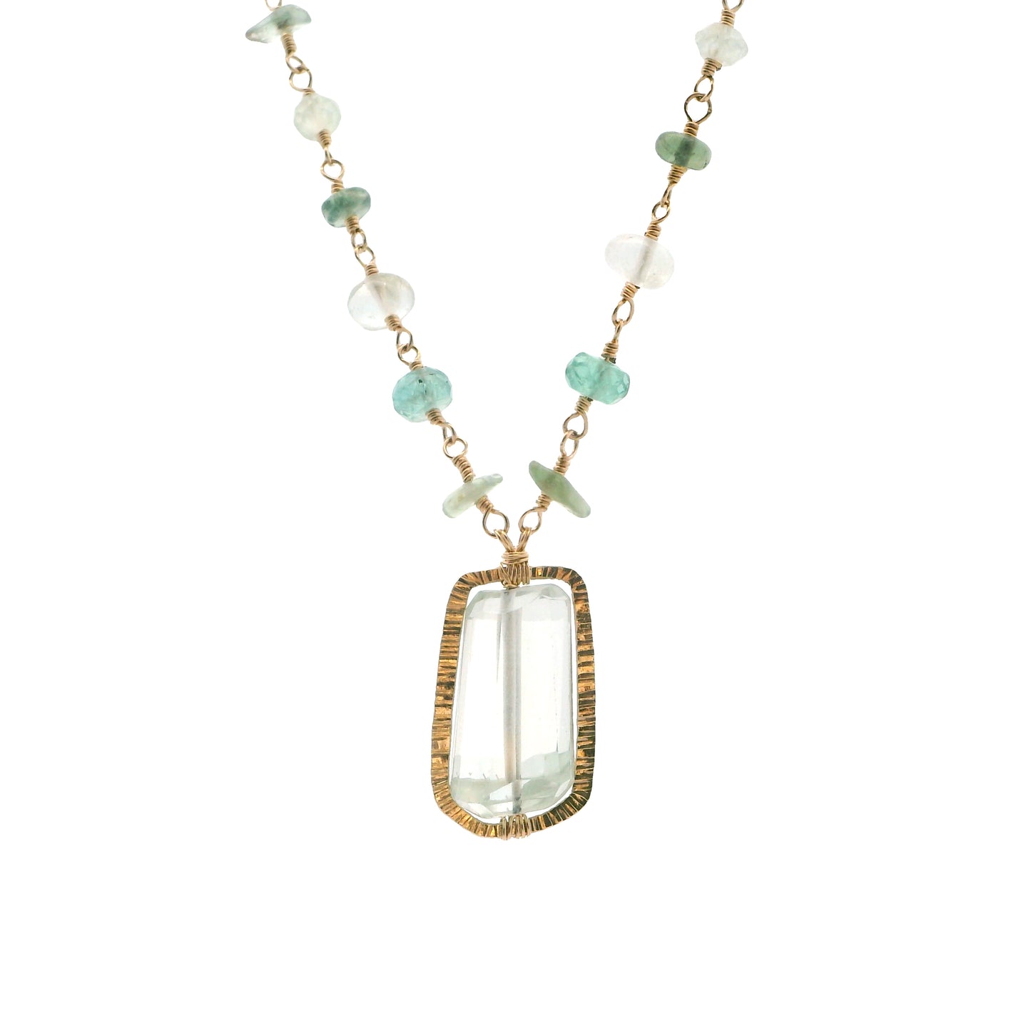 Dana Kellin Collection Green Amethyst, Moss Agate & Apatite Necklace