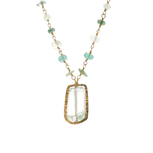 Dana Kellin Collection Green Amethyst, Moss Agate & Apatite Necklace